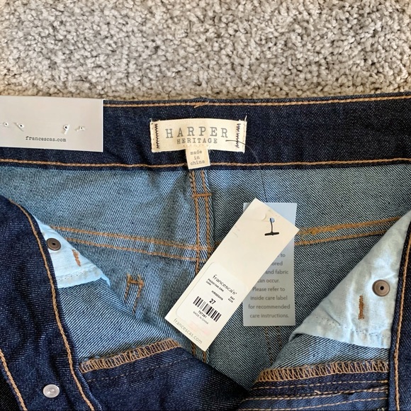 Francescas Harper Heritage dark denim blue high waisted skinny jeans - Picture 2 of 6